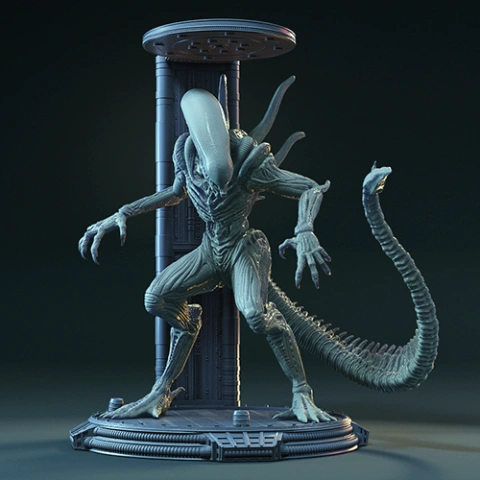 Alien in Chamber 3D Printer Files | Assembly STL Model