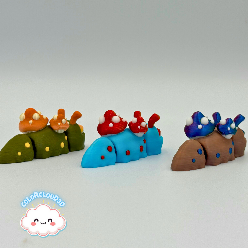 "Sporey" the Mushroom Snail 3D 3MF Model — view 5