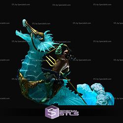 Aquaman Riding Sea Horse 3D Printer Files STL Model