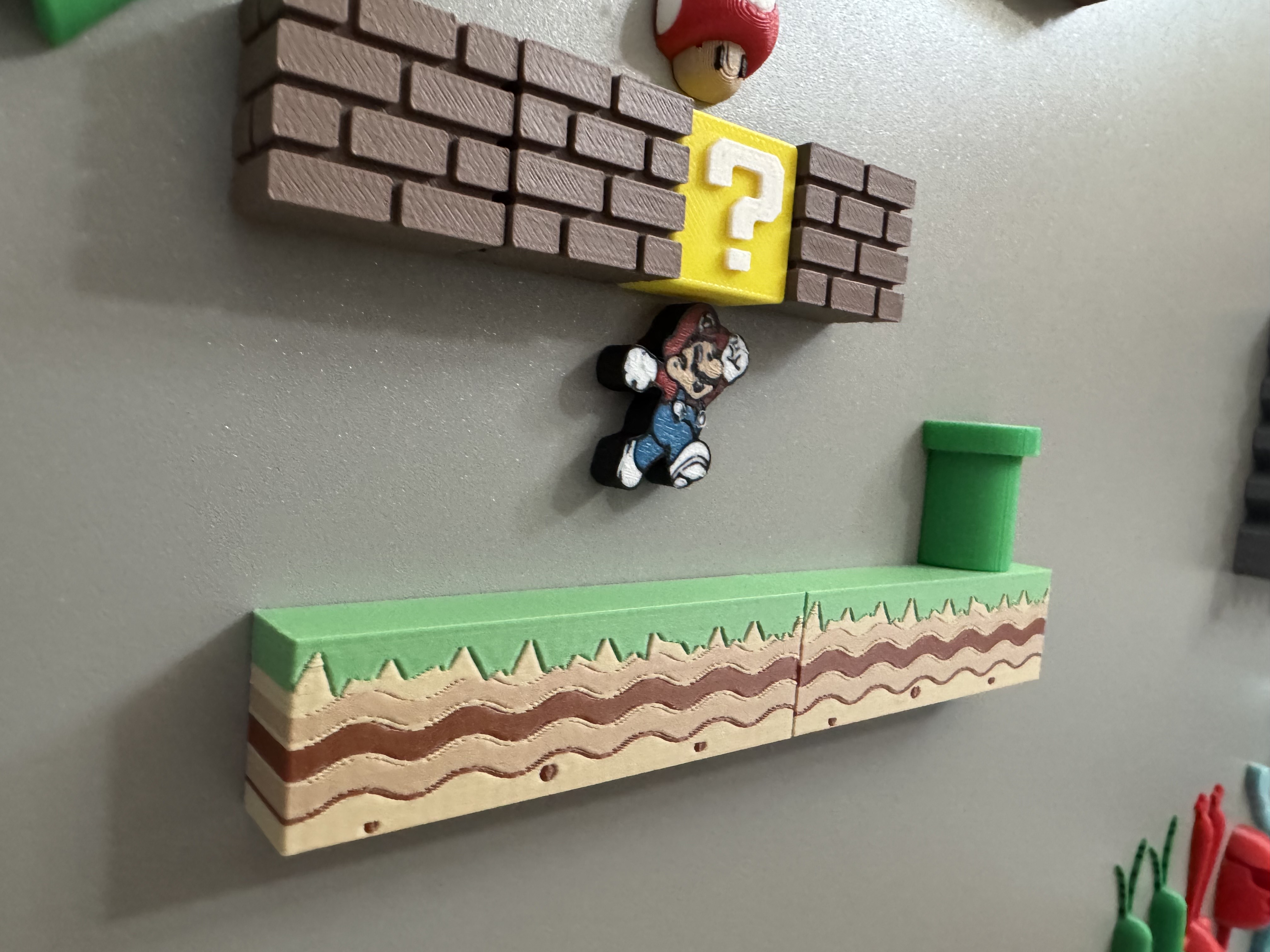 Super Mario Magnet Grass 3D STEP Model