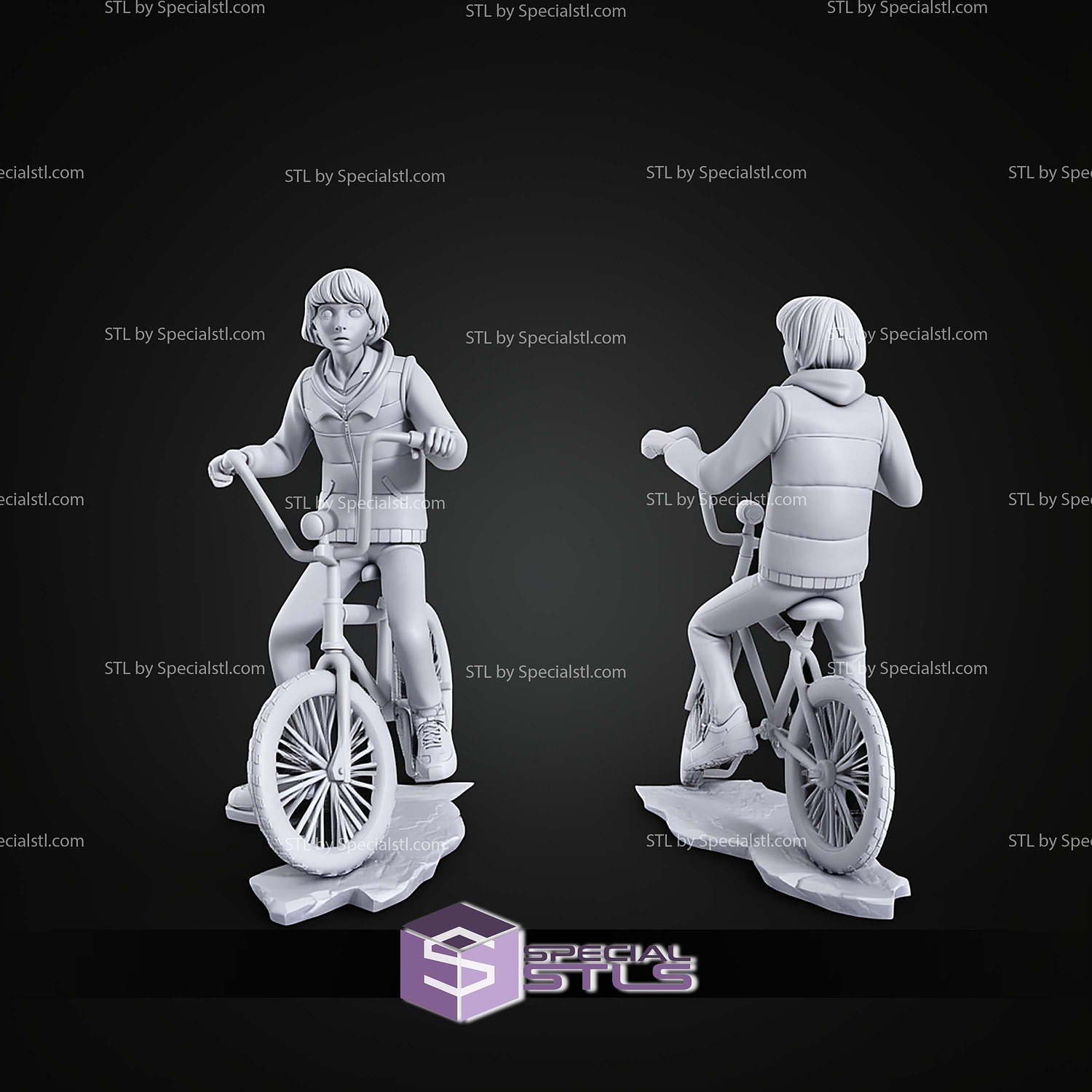 Mike Stranger Things Cartoon Style 161mm STL Files 3D Model — view 2
