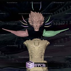 Saint Seiya Death Mask Bust V2 STL Files 3D Model