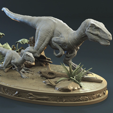 Blue \u0026 Baby Hunting in Diorama 3D Printer Files | Assembly STL Model