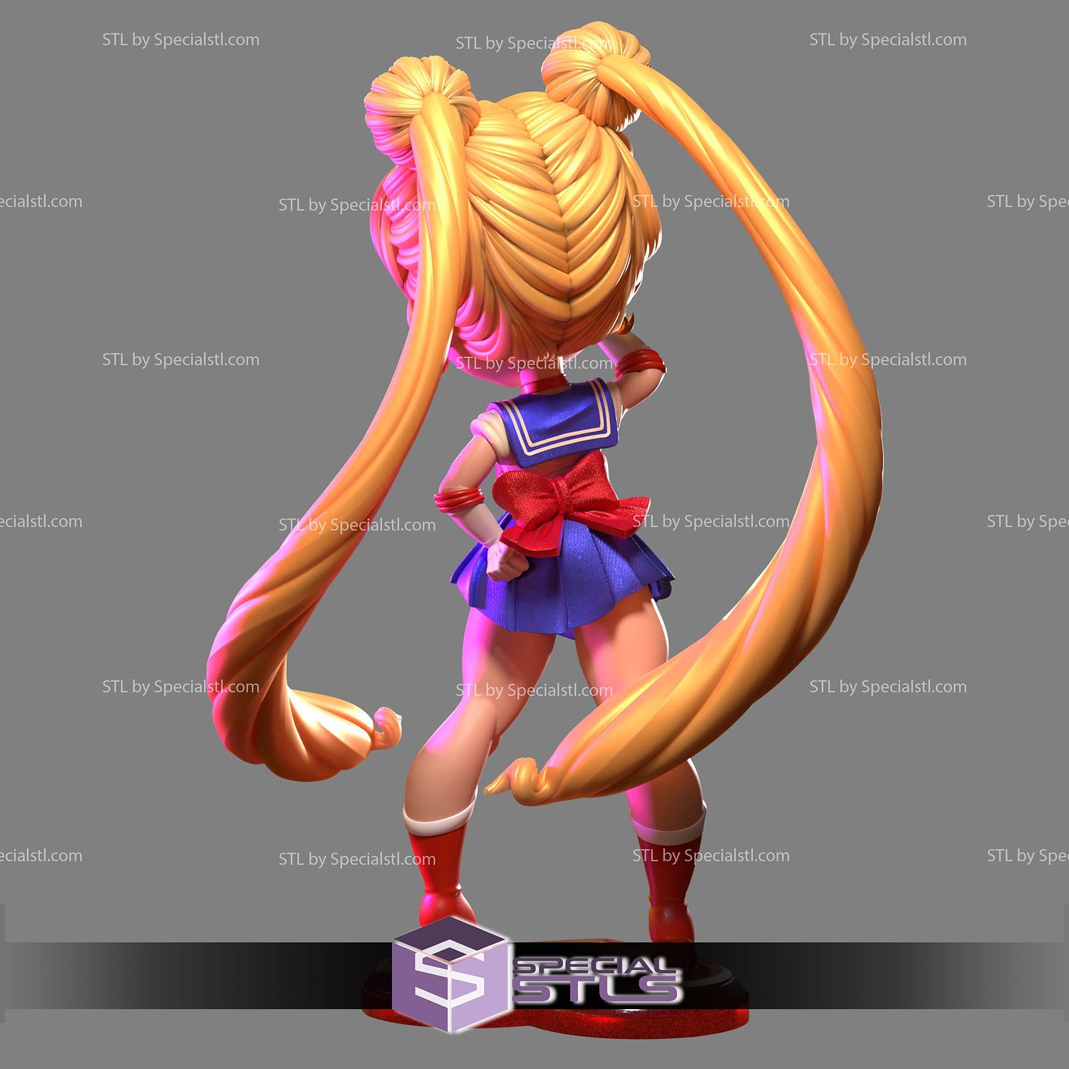 Sailor Moon Chibi Say Hi 3D Printer Files STL Model — view 2