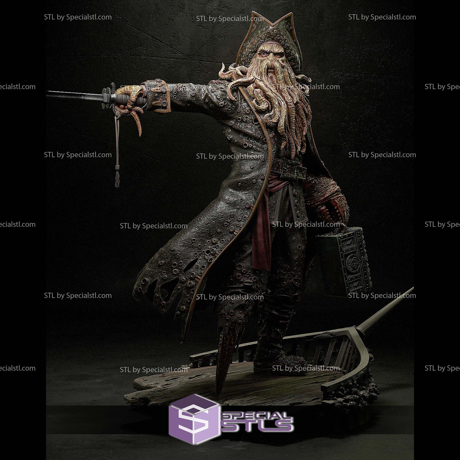 Davy Jones 3D Print Files STL Model — view 2