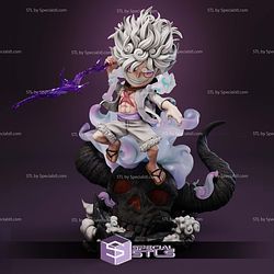 Luffy Cloud Thunder Chibi 3D Printer Files STL Model
