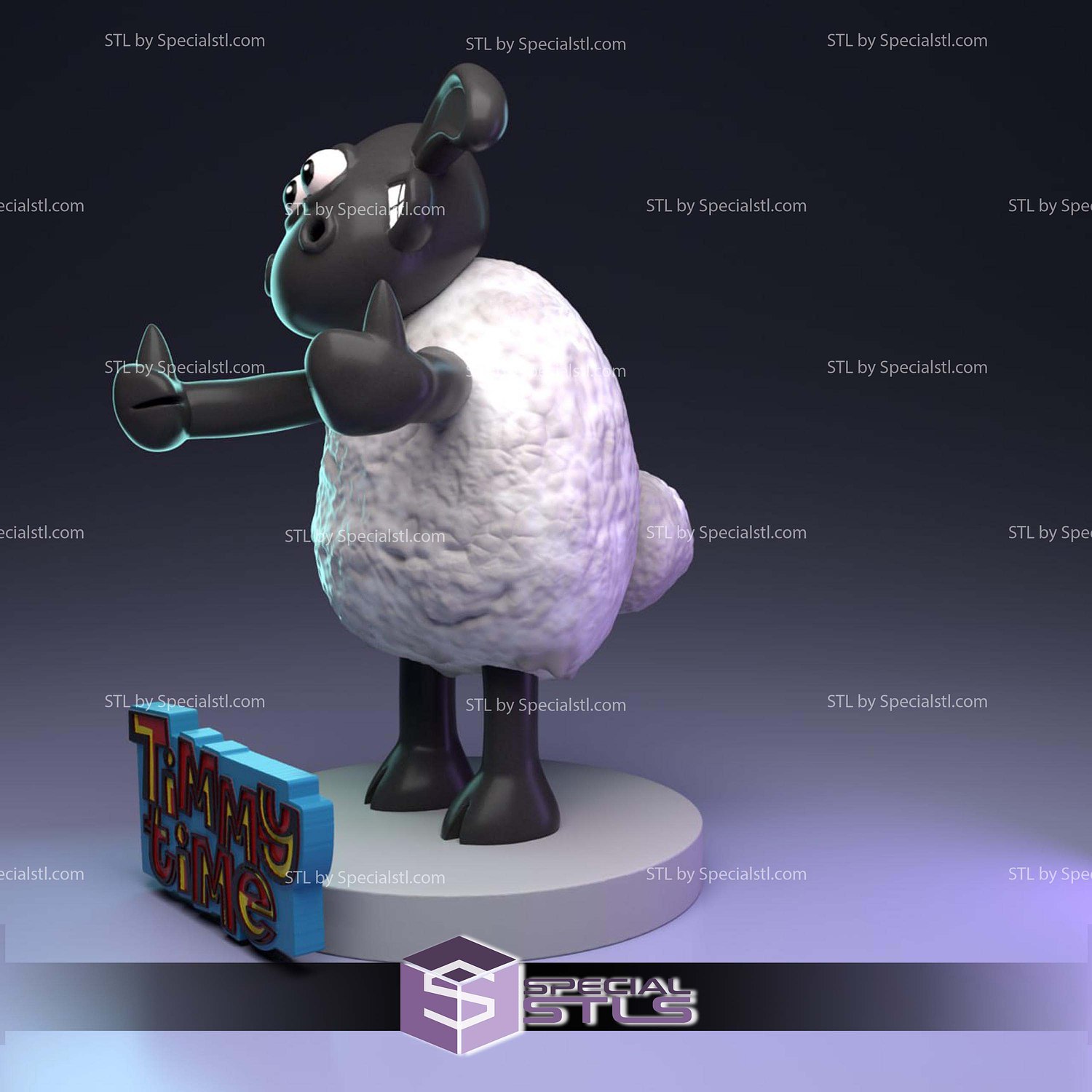 Timmy Time Shaun the Sheep STL Files 3D Model — view 2