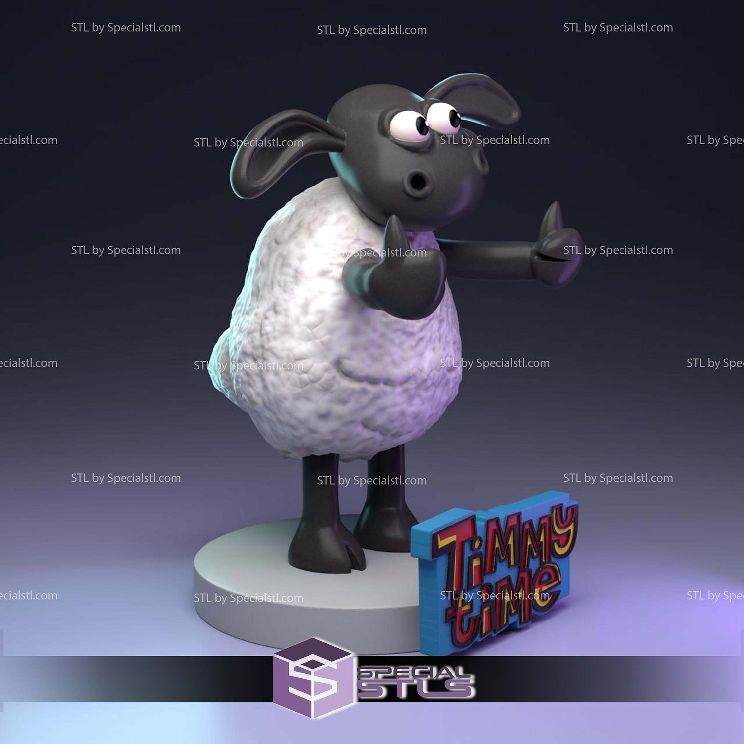 Timmy Time Shaun the Sheep STL Files 3D Model — view 3