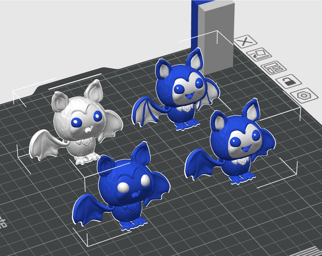 Cute Little Bat with flappy wings 3D 3MF Model