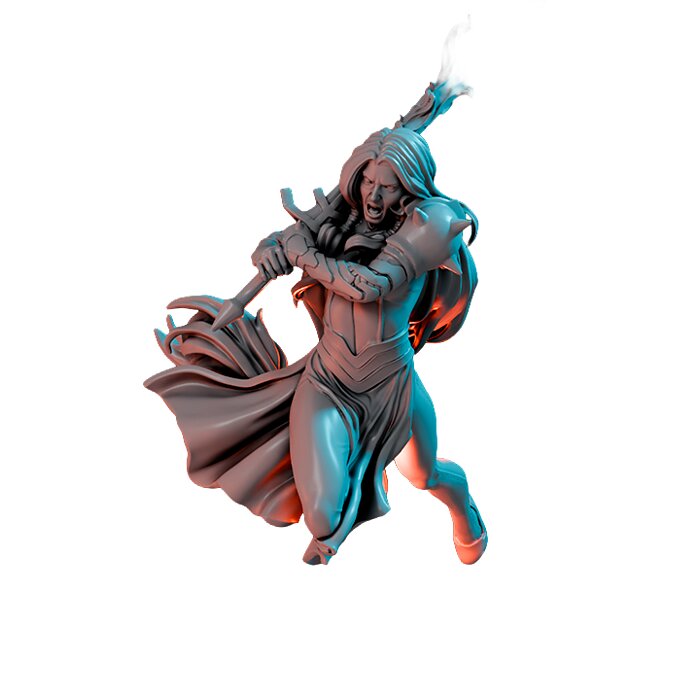 Lover Of The Russian Queen I - Tabletop RPG Miniature 3D STL Model — view 3