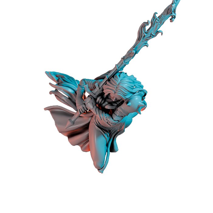 Lover Of The Russian Queen I - Tabletop RPG Miniature 3D STL Model — view 6
