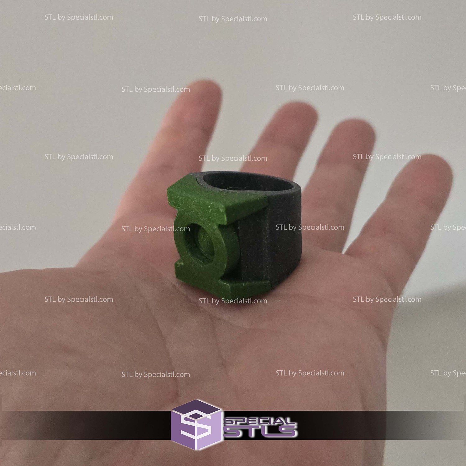 Cosplay STL Files Guy Gardner ring 3D Model — view 2