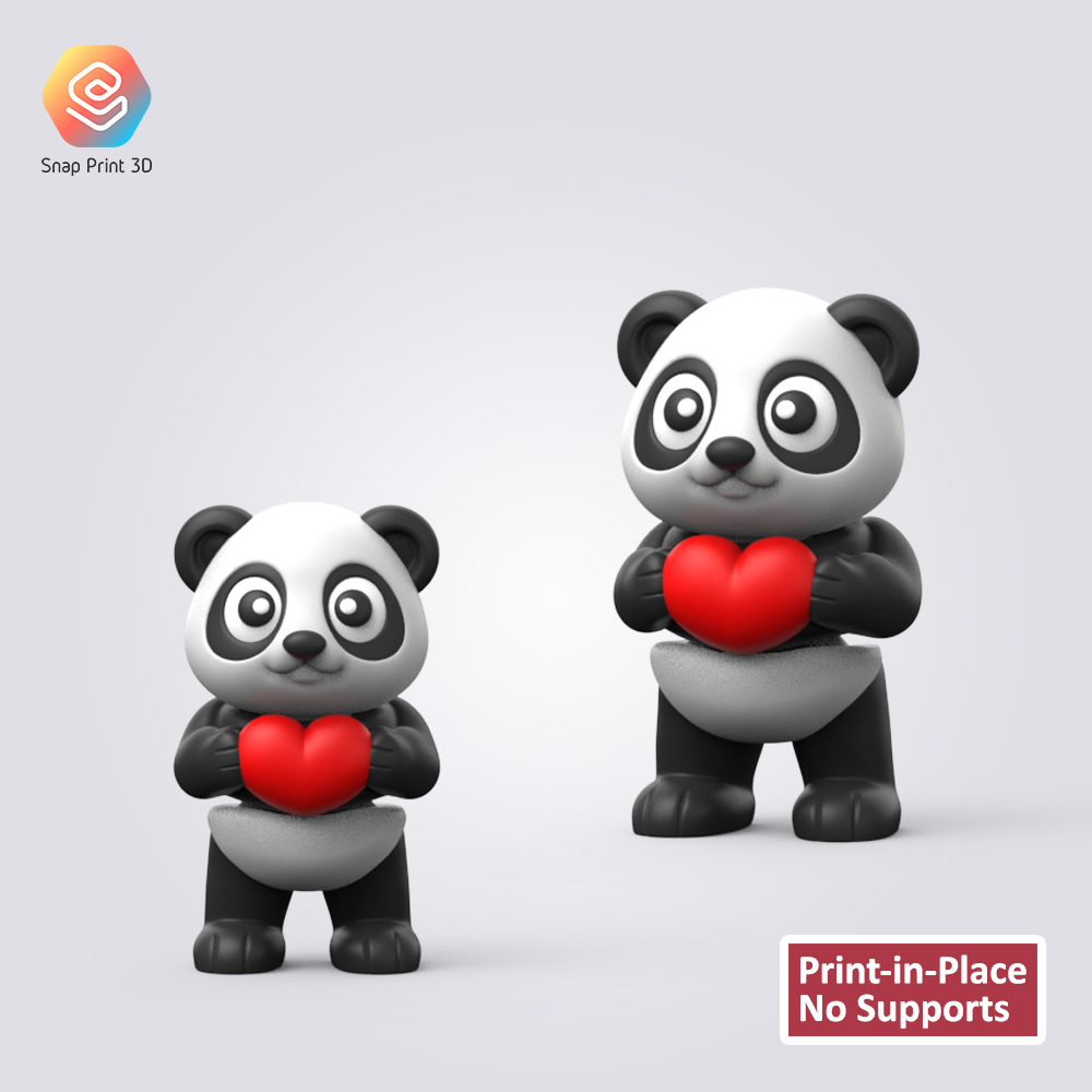 Flexi Valentine Panda 3D STL Model