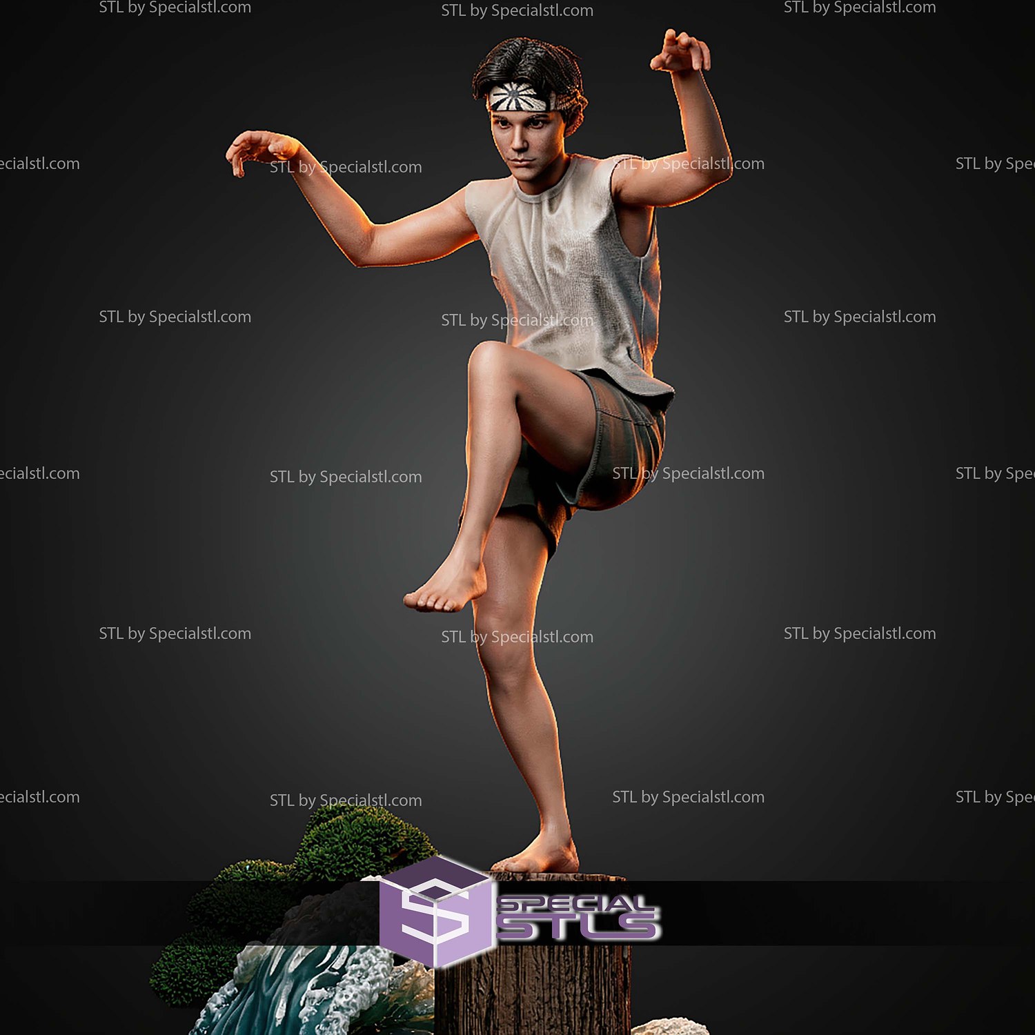 Larusso The Karate Kid H443mm STL Files 3D Model — view 2