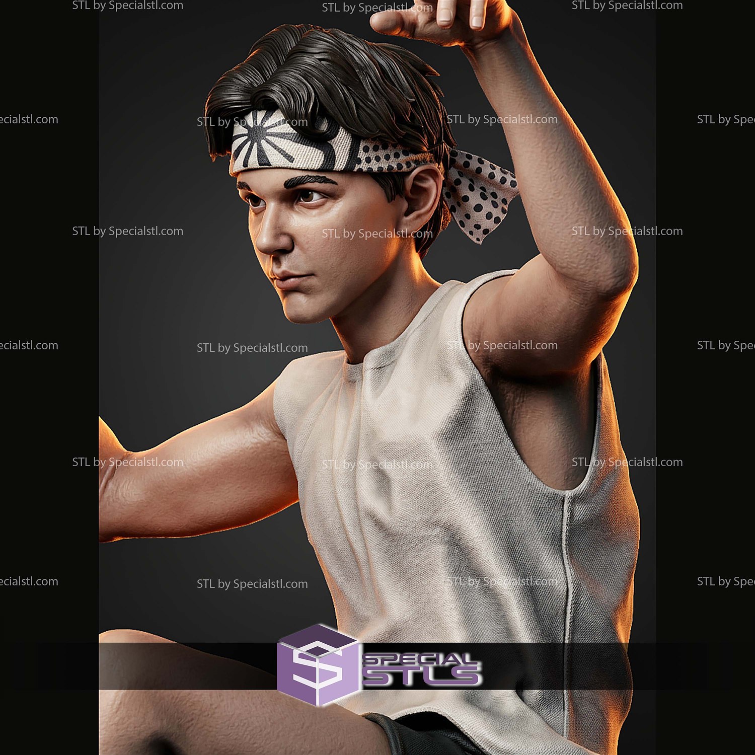 Larusso The Karate Kid H443mm STL Files 3D Model — view 5
