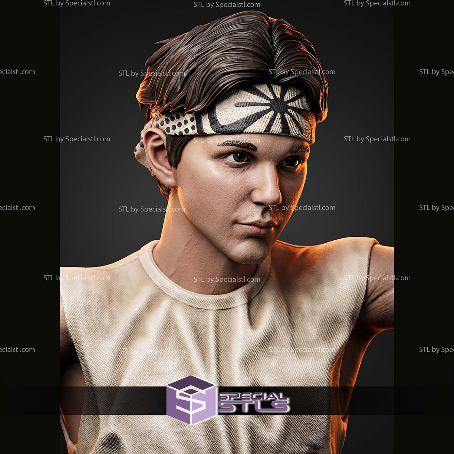 Larusso The Karate Kid H443mm STL Files 3D Model — view 6