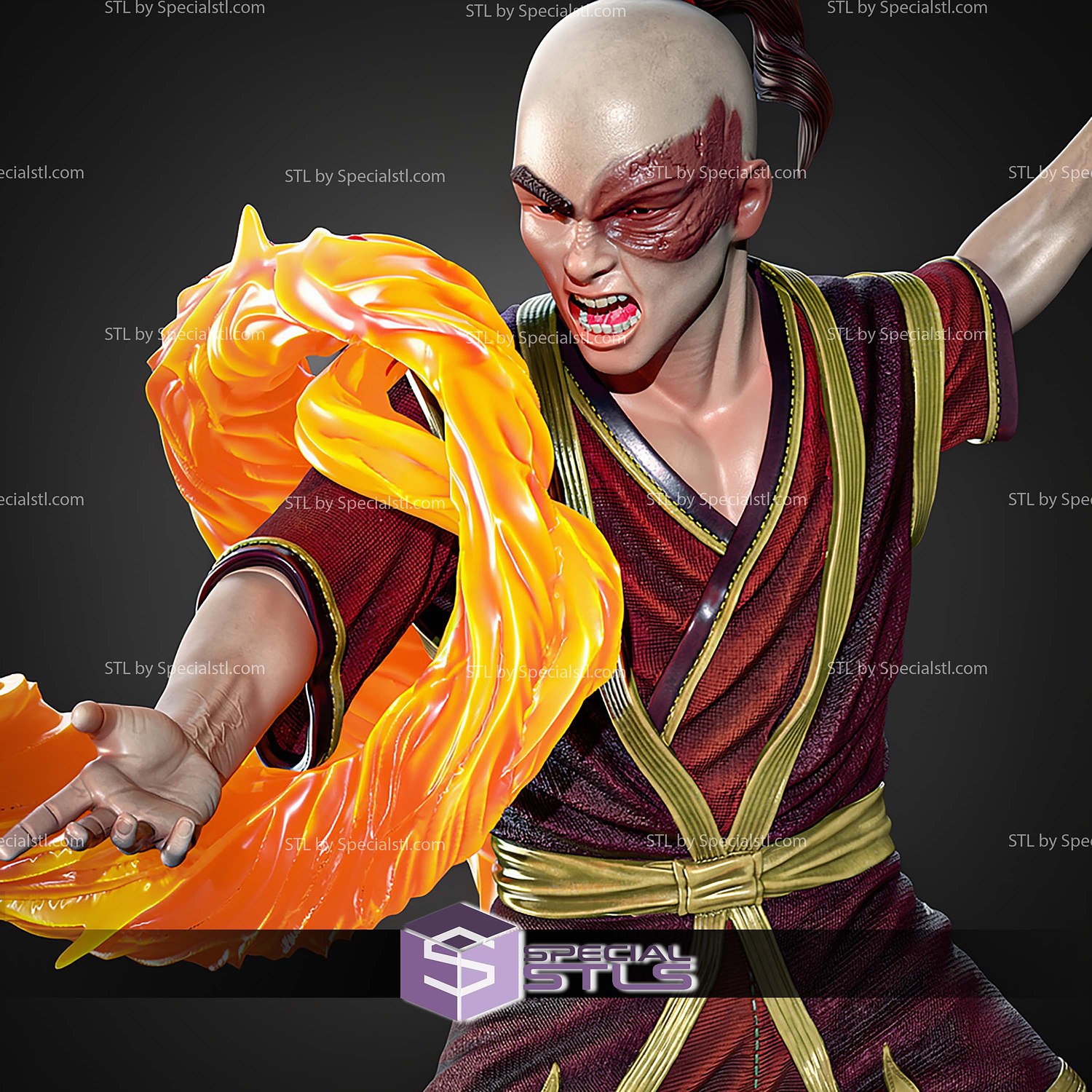 Zuko Avatar The Last Airbender 200mm STL Files 3D Model — view 2