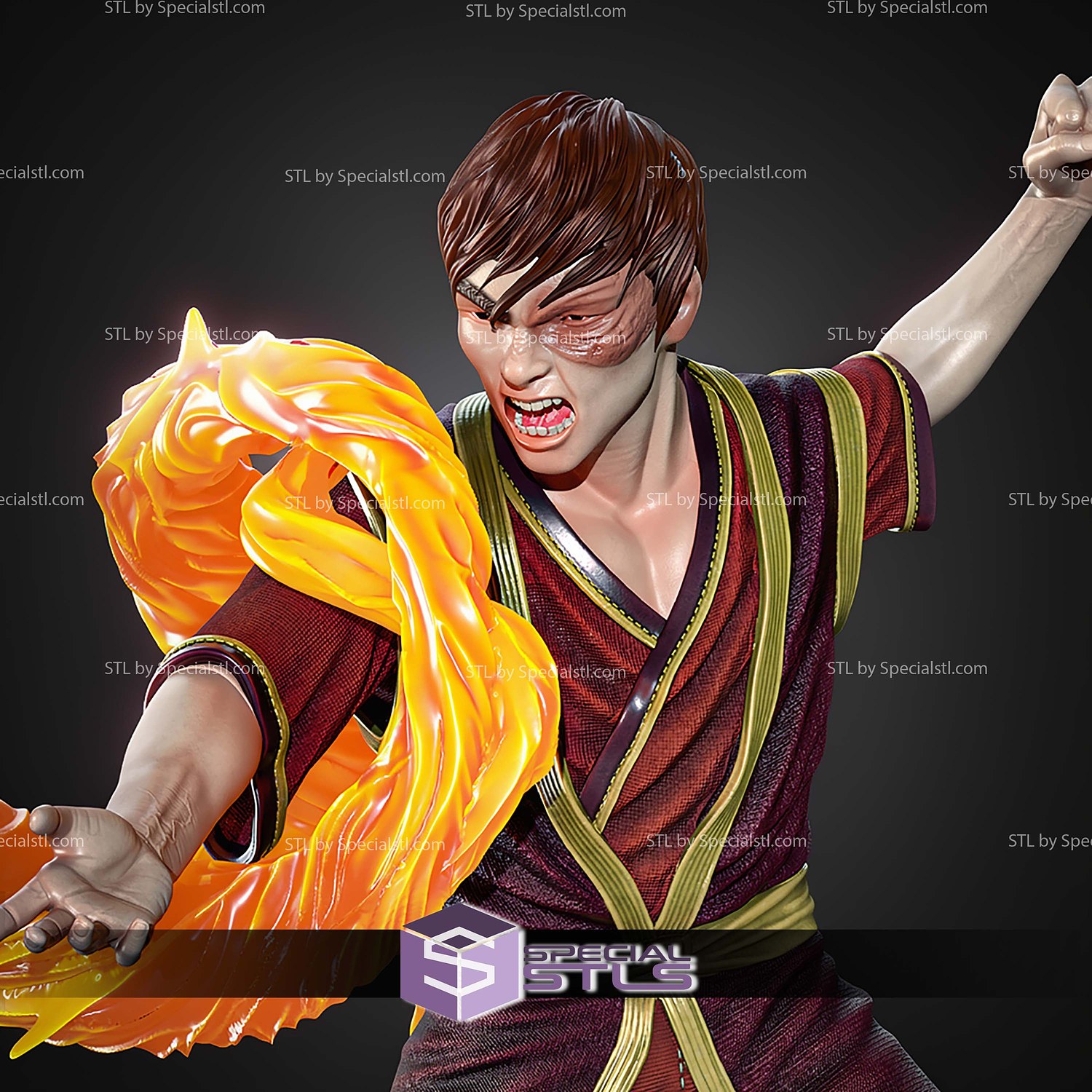 Zuko Avatar The Last Airbender 200mm STL Files 3D Model — view 4