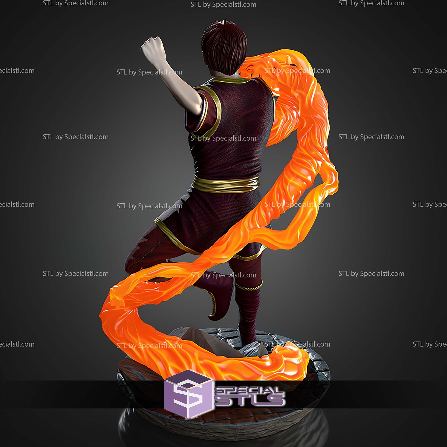 Zuko Avatar The Last Airbender 200mm STL Files 3D Model — view 5