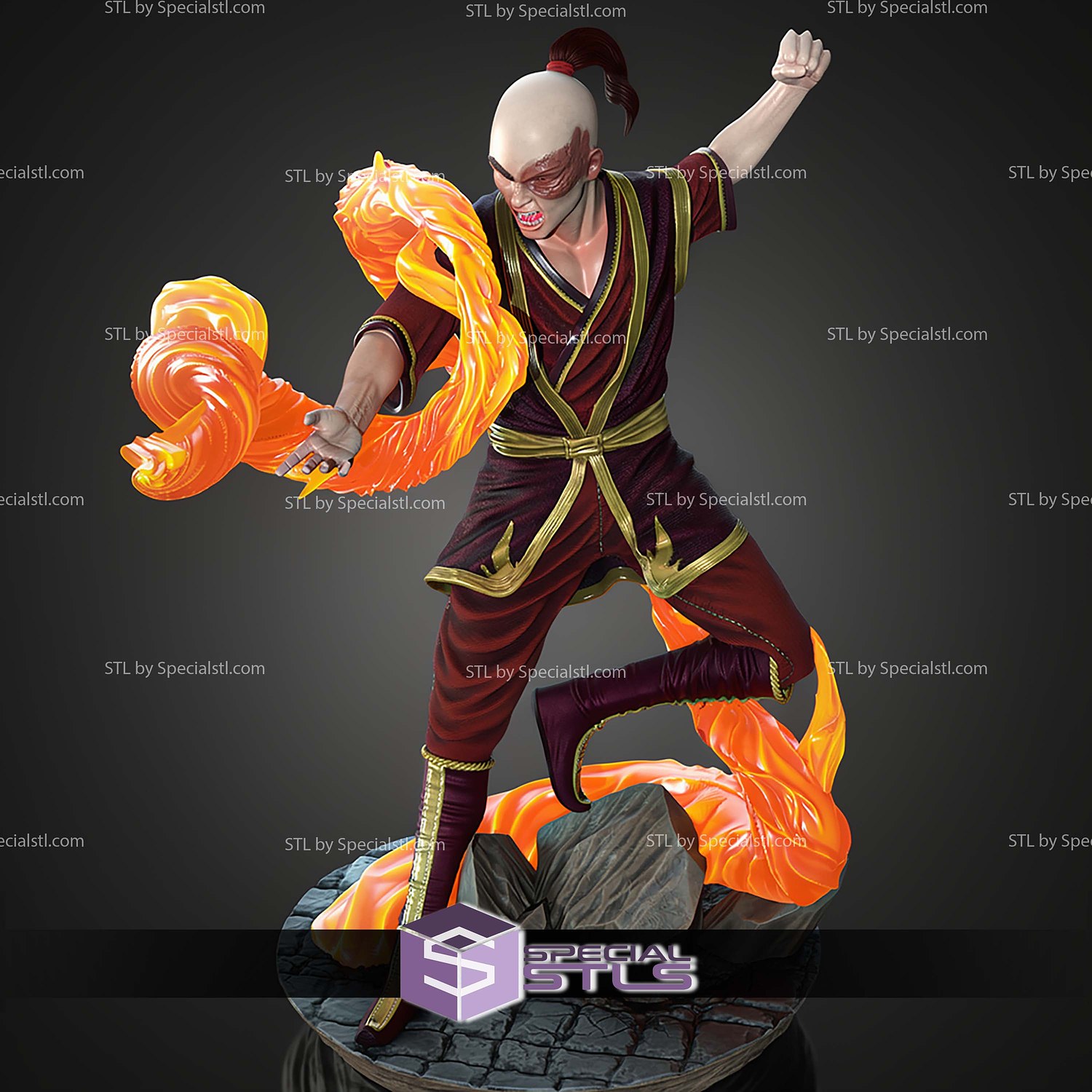 Zuko Avatar The Last Airbender 200mm STL Files 3D Model — view 8