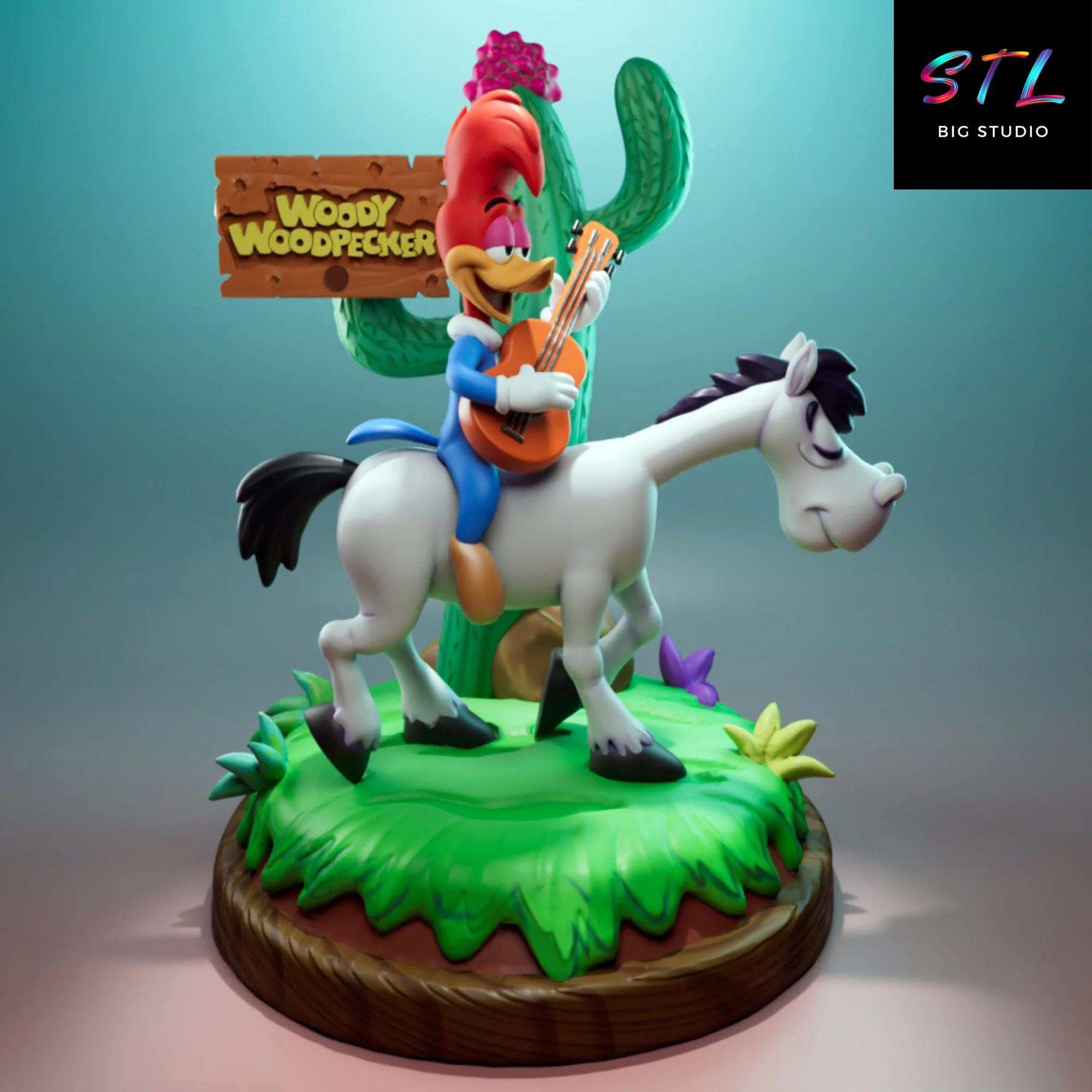 Woody Woodpecker STL | 3D Printable Figure | Classic Cartoon Model