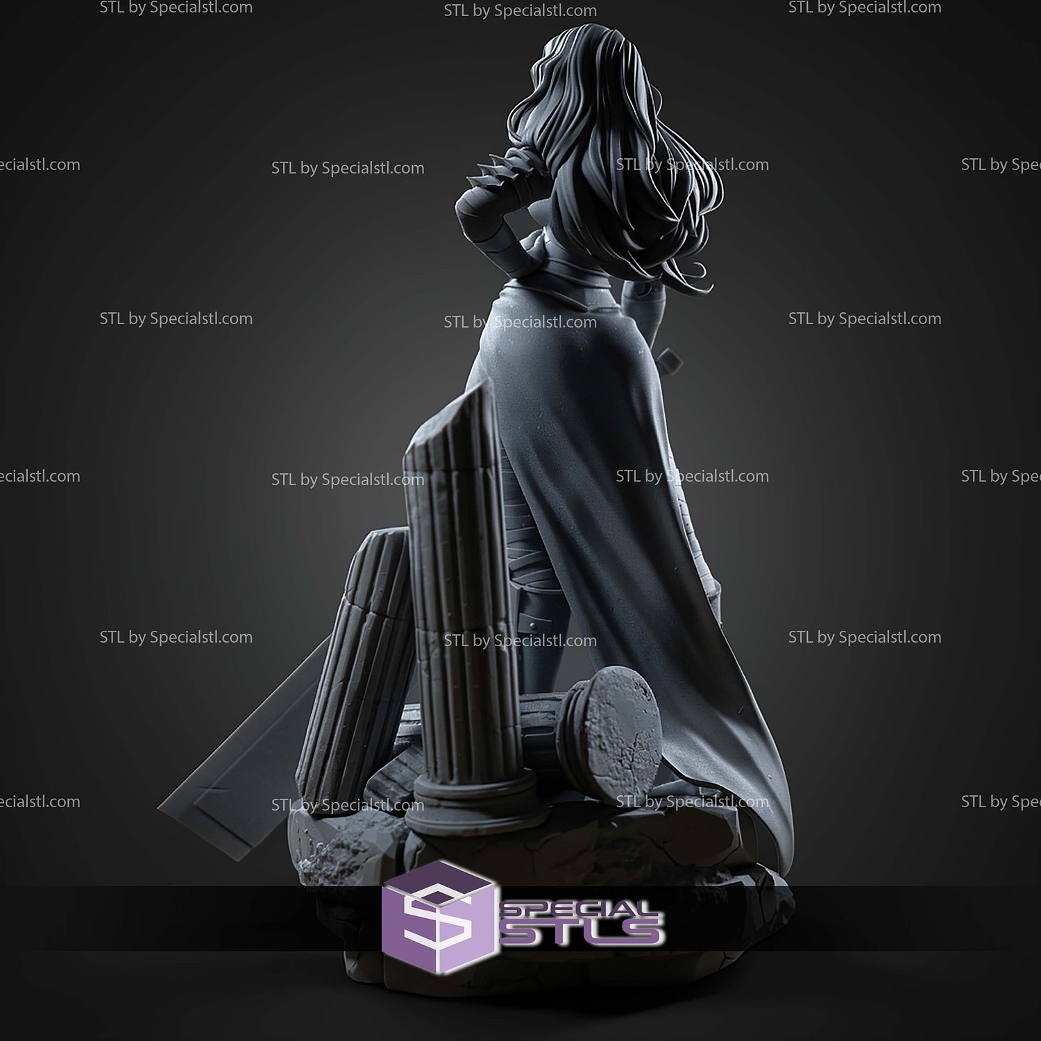 Absolute Wonder Woman 236mm STL Files 3D Model — view 3