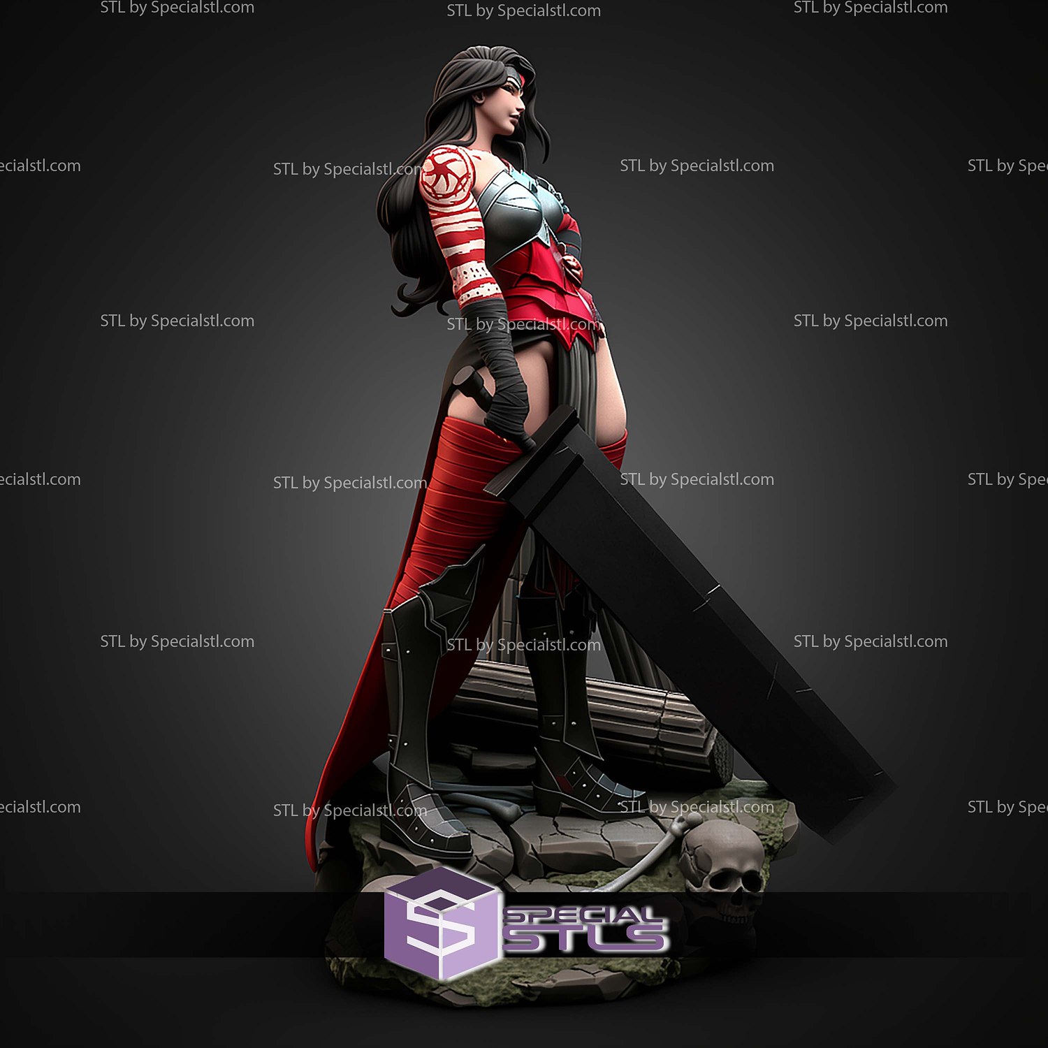 Absolute Wonder Woman 236mm STL Files 3D Model — view 6