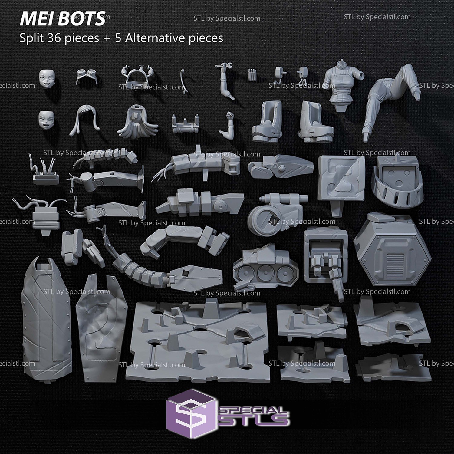 Mei Hatsume Robot 3D Printer Files STL Model — view 4