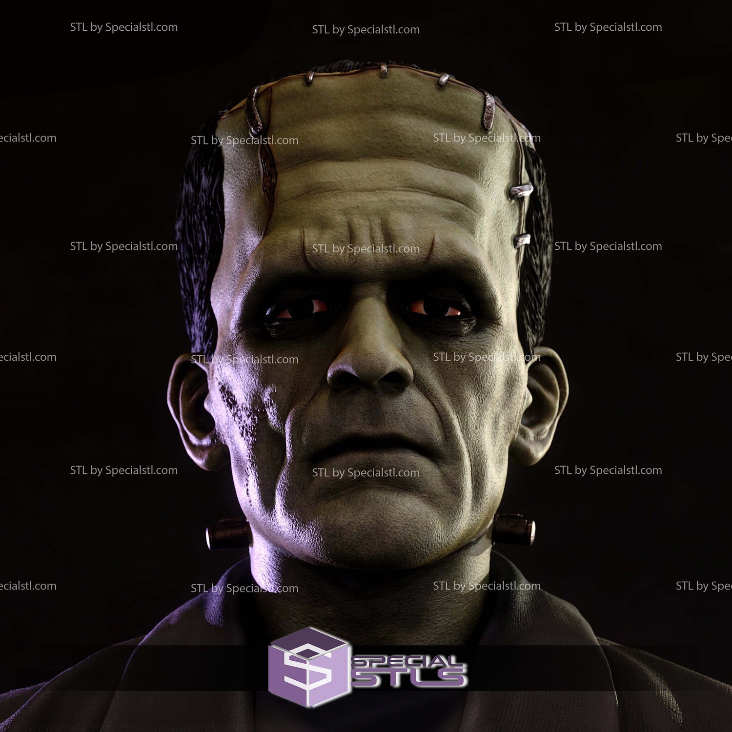 Frankenstein 220mm Bust STL Files 3D Model — view 4