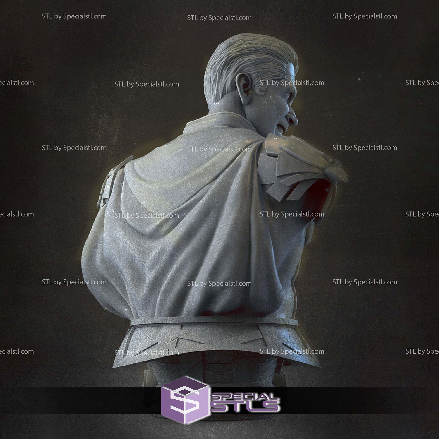 Homelander Angry Bust 3D Printer Files STL Model — view 6