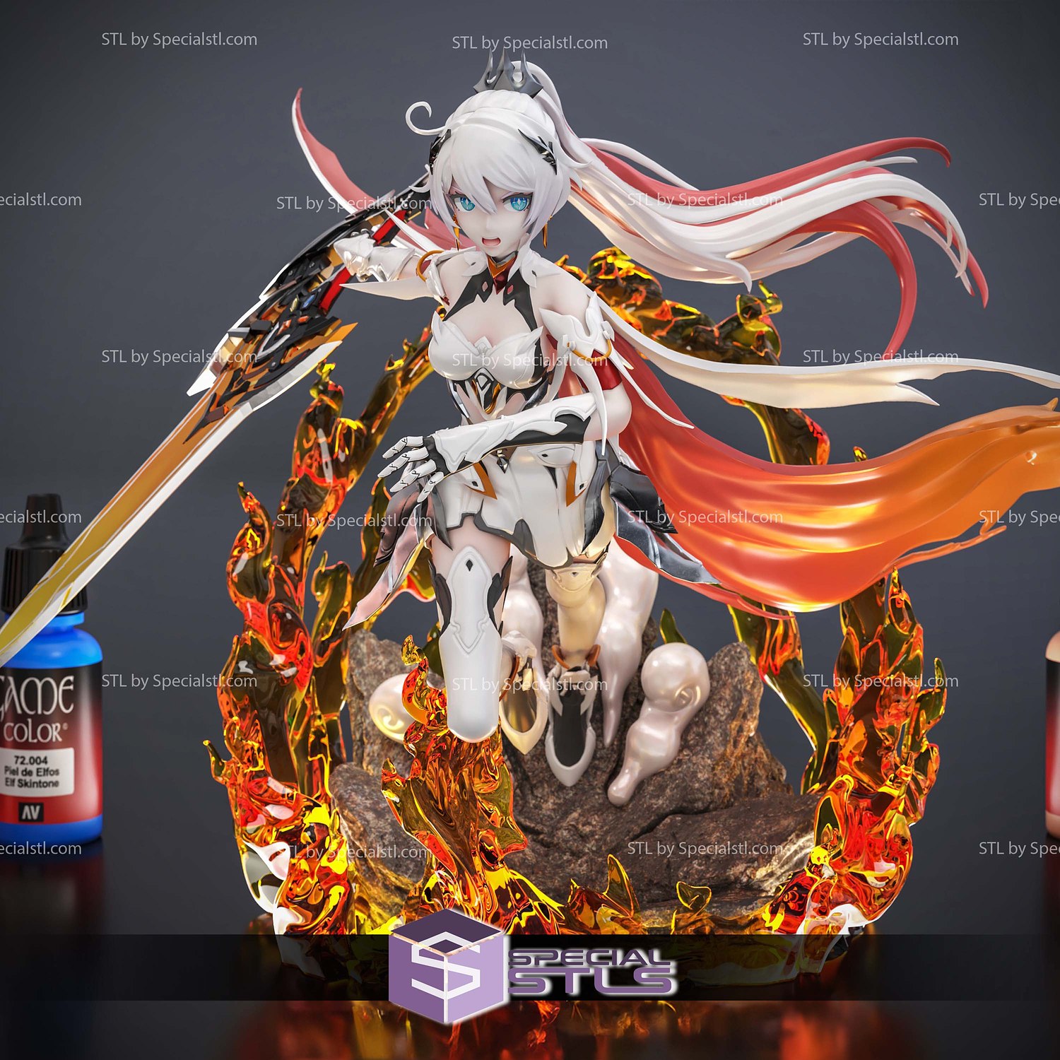 Herrscher of Flamescion Kiana Kaslana STL Files 3D Model — view 4