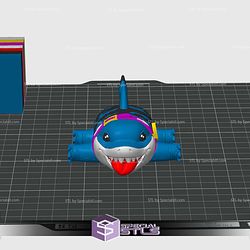 Flexi Marvel Rivals Jeff the Land Shark Color 3D Print STL Model