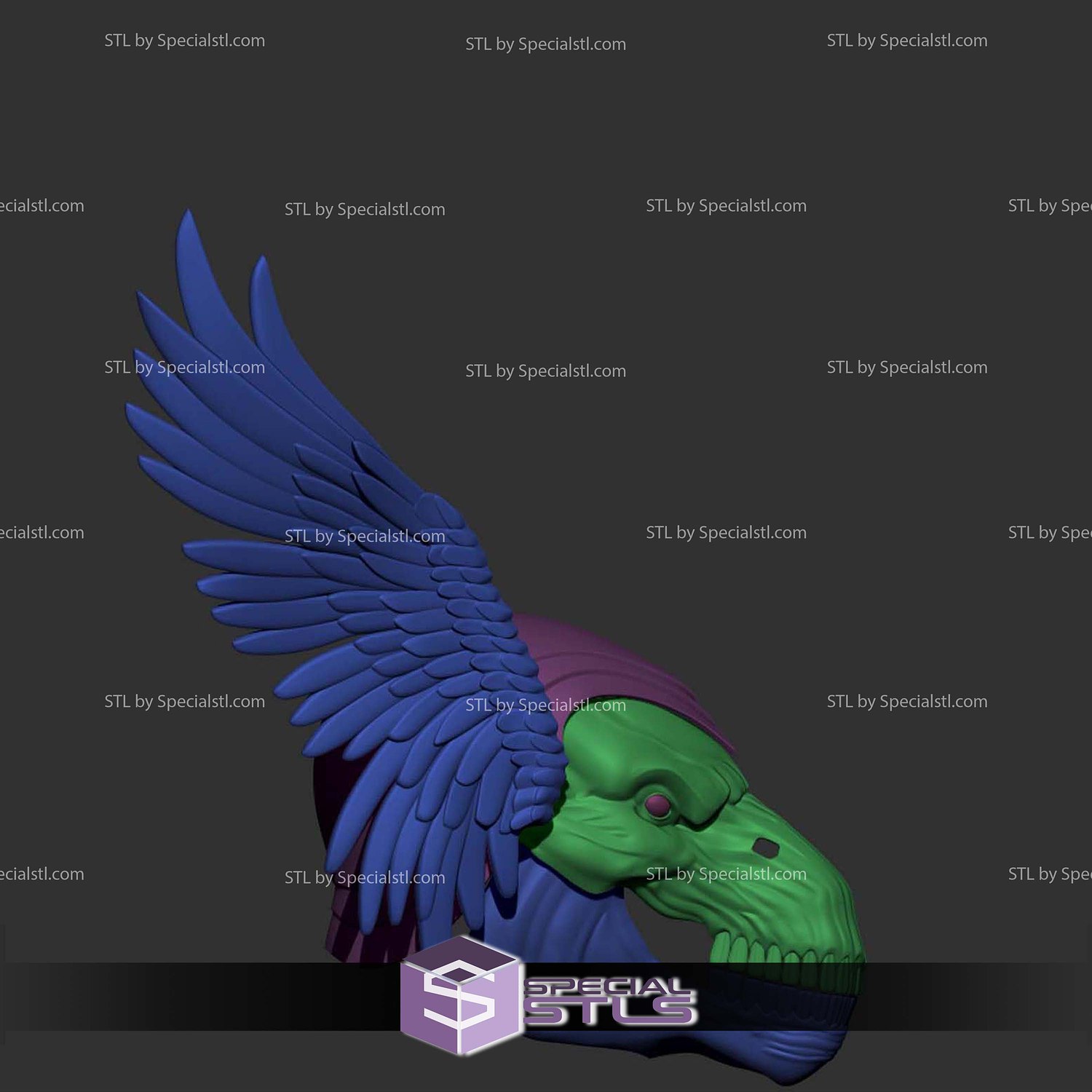 Cosplay STL Files Beta Ray Bill Helmet 3D Model — view 4