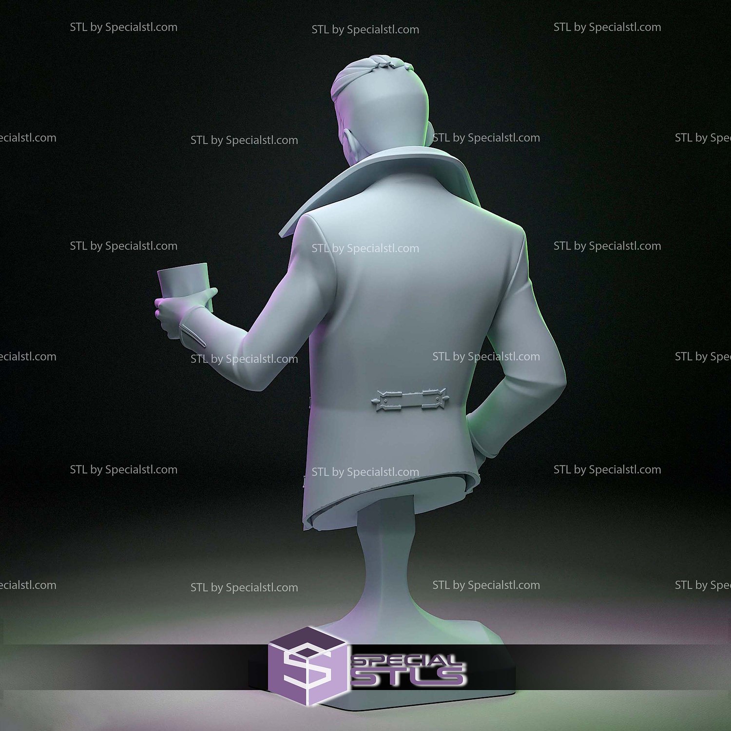 Silco Arcane Bust STL Files 3D Model — view 3