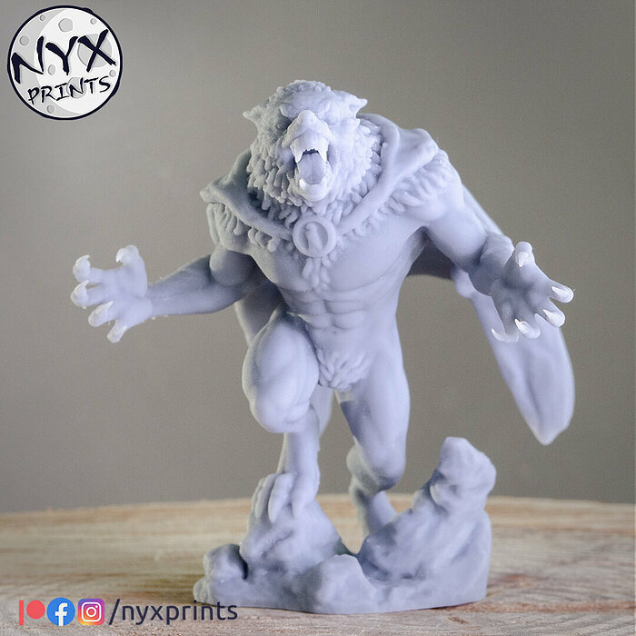 Lycaon of Arcadia - Werewolf -with cape- 3D STL Model — view 2