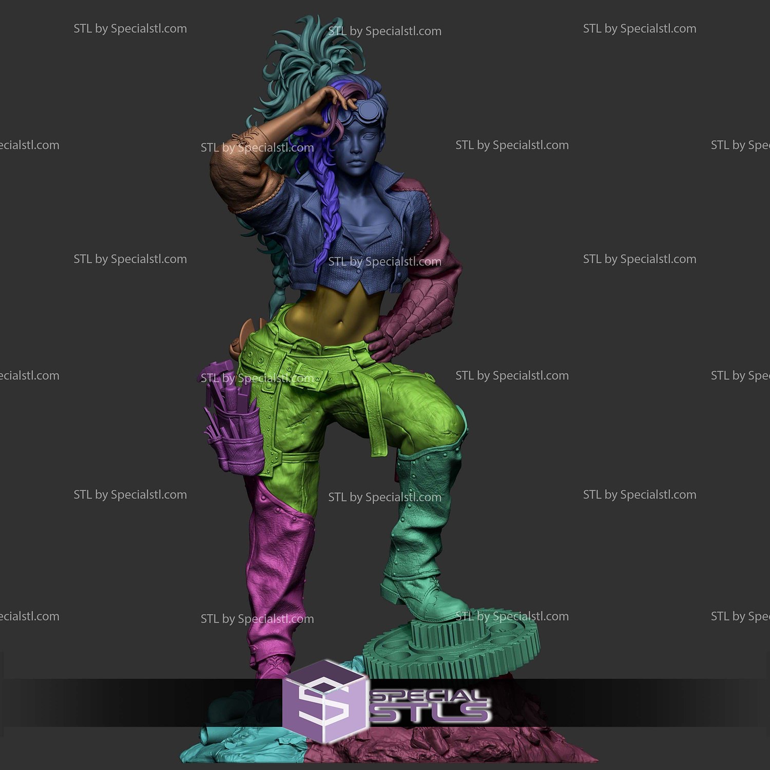 Gemma Monster Hunter Mechanic STL Files 3D Model — view 7