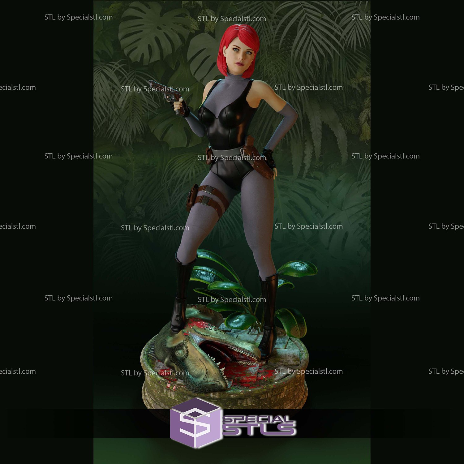Dino Turmoil Retro Game 64 3D Printer Files STL Model — view 2
