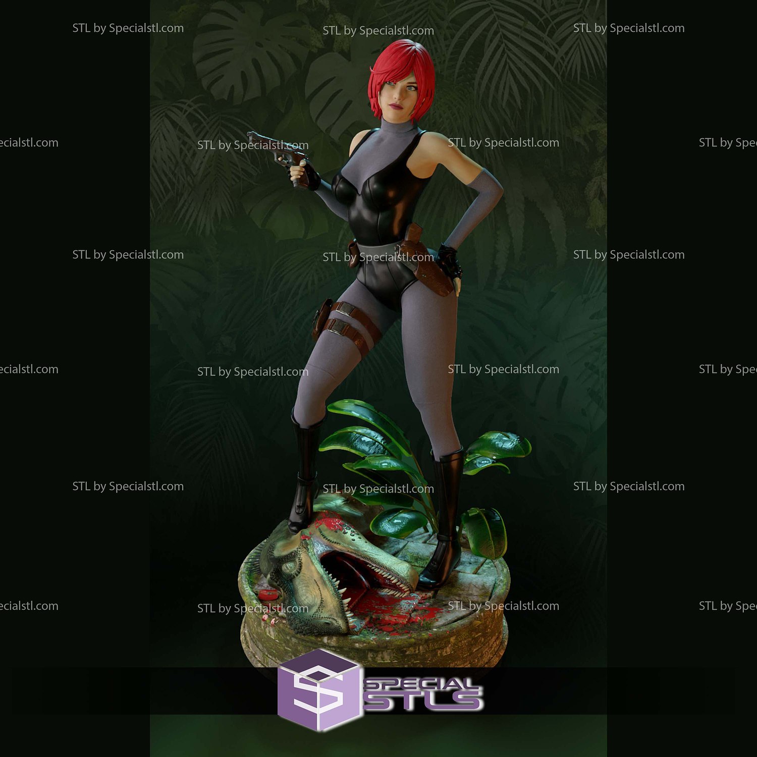 Dino Turmoil Retro Game 64 3D Printer Files STL Model — view 4