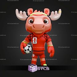 Maple The Moose Mascot WC26 STL Files 3D Model