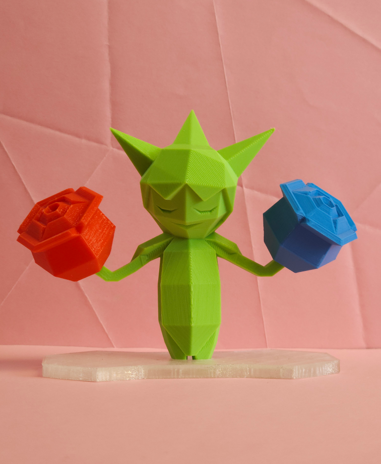 Roselia Low Poly Pokemon 3D 3MF Model