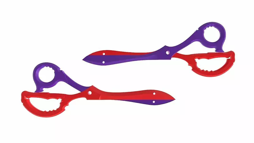 The Scissor Blades - Kill la kill scissors amulet 3d print model STL Model