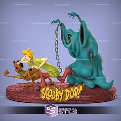 Halloween Scooby Doo and Shaggy Sculptures 3D Printing STL Model