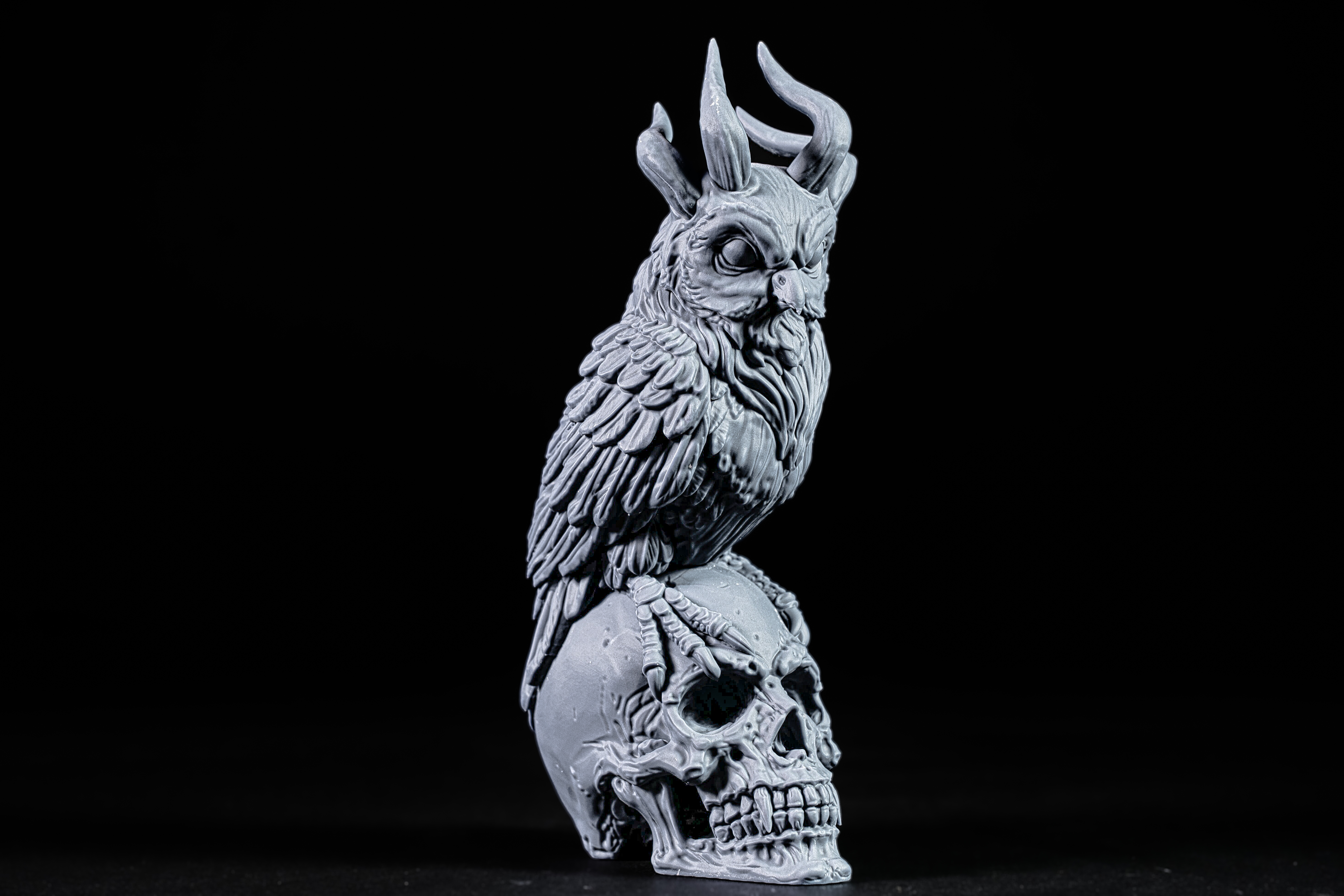 Demon Owl (Pre-Supported) 3D STL Model