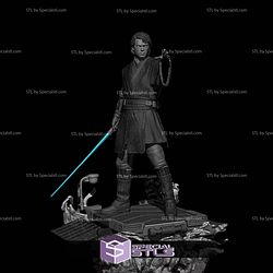 Anakin Skywalker Standing on Base STL Files 3D Model