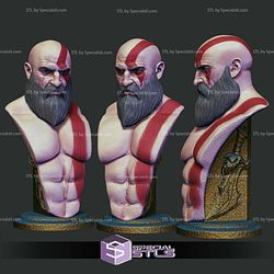 Basic STL - Kratos Bust 3D Model