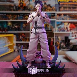 Ryomen Sukuna on Roof Jujutsu Kaisen Sculptures 3D Printing STL Model