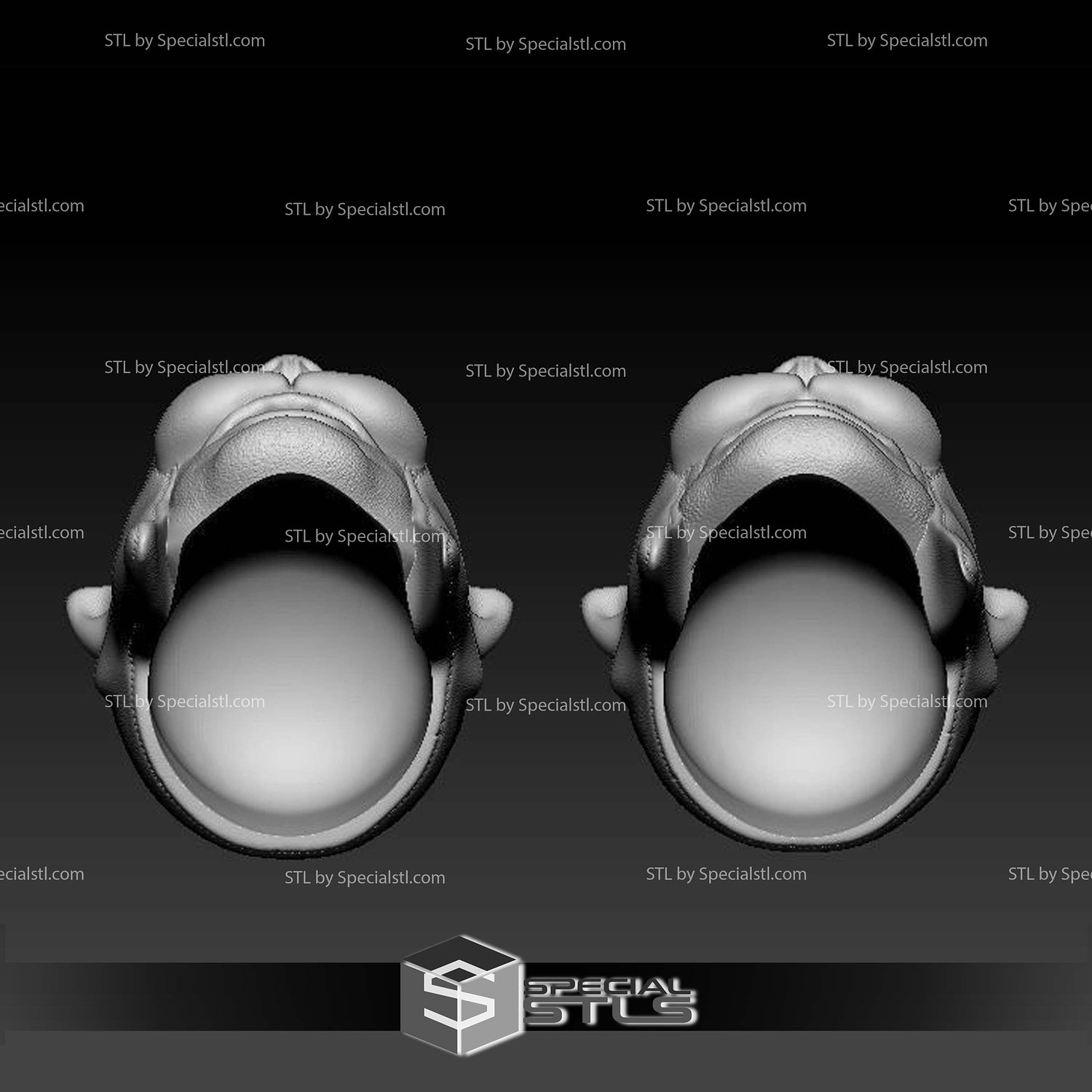 Custom Head STL Wildcat DC 3D Model — view 3