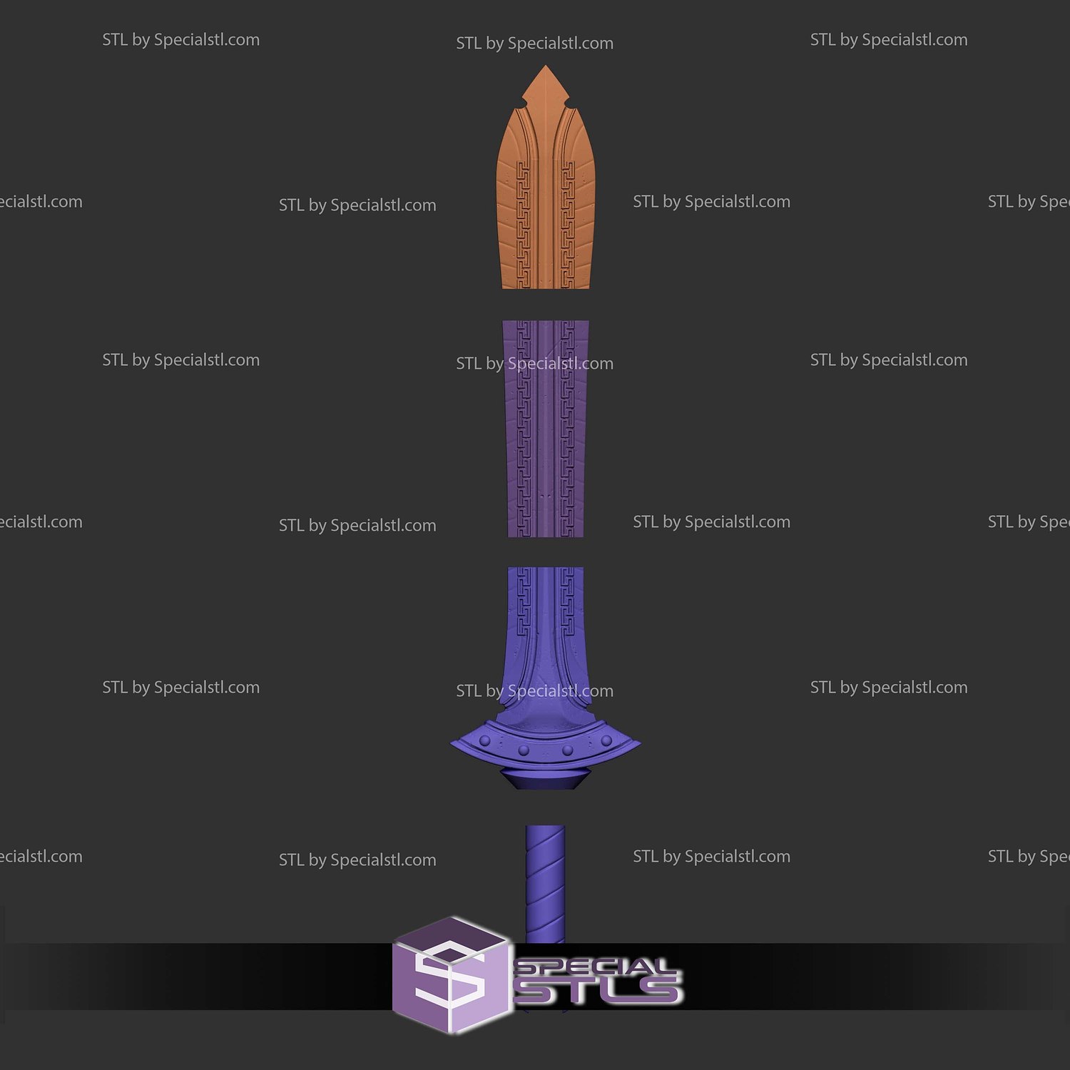 Spartan Sword 3D Printer Files STL Model — view 2