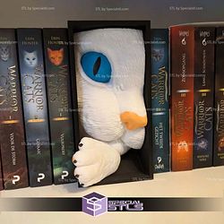 Book Nook Collection - Cat Curious 3D STL Model — view 1
