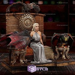 Daenerys Targaryen New Diorama 3D Model Sculpture STL Model